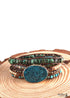 Boho Bracelet, RH 5 Layers Leather Wrap Bracelet, Black Onyx